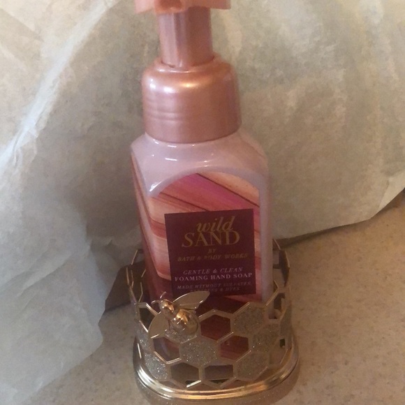 NWT HTF Very RARE Bath & Body Works Bee Hive Lotion/Soap Holder. Gold & Glitter - Picture 4 of 14